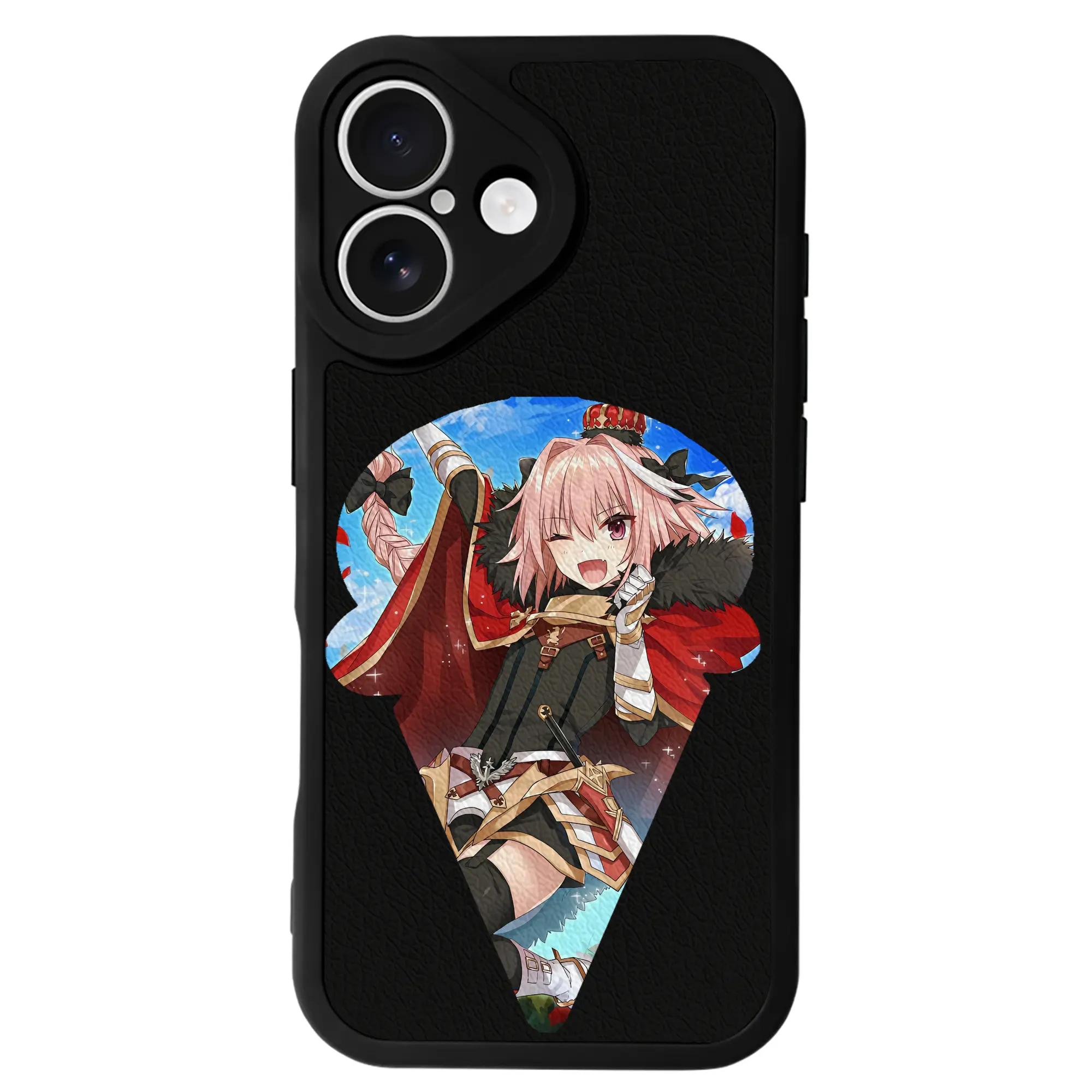 FGO グッズ,アストルフォ - IPhone 16シリーズ対応 ・ シリコンスマホケース ・ レザー調 ・ 高精度フィット ・ 耐衝撃 ・ ワイヤレス充電対応 ・ 精密カット